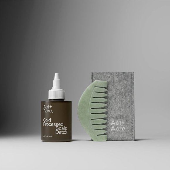 Act + Acre cold processed scalp detox & gua sha comb set - Picture 1 of 1